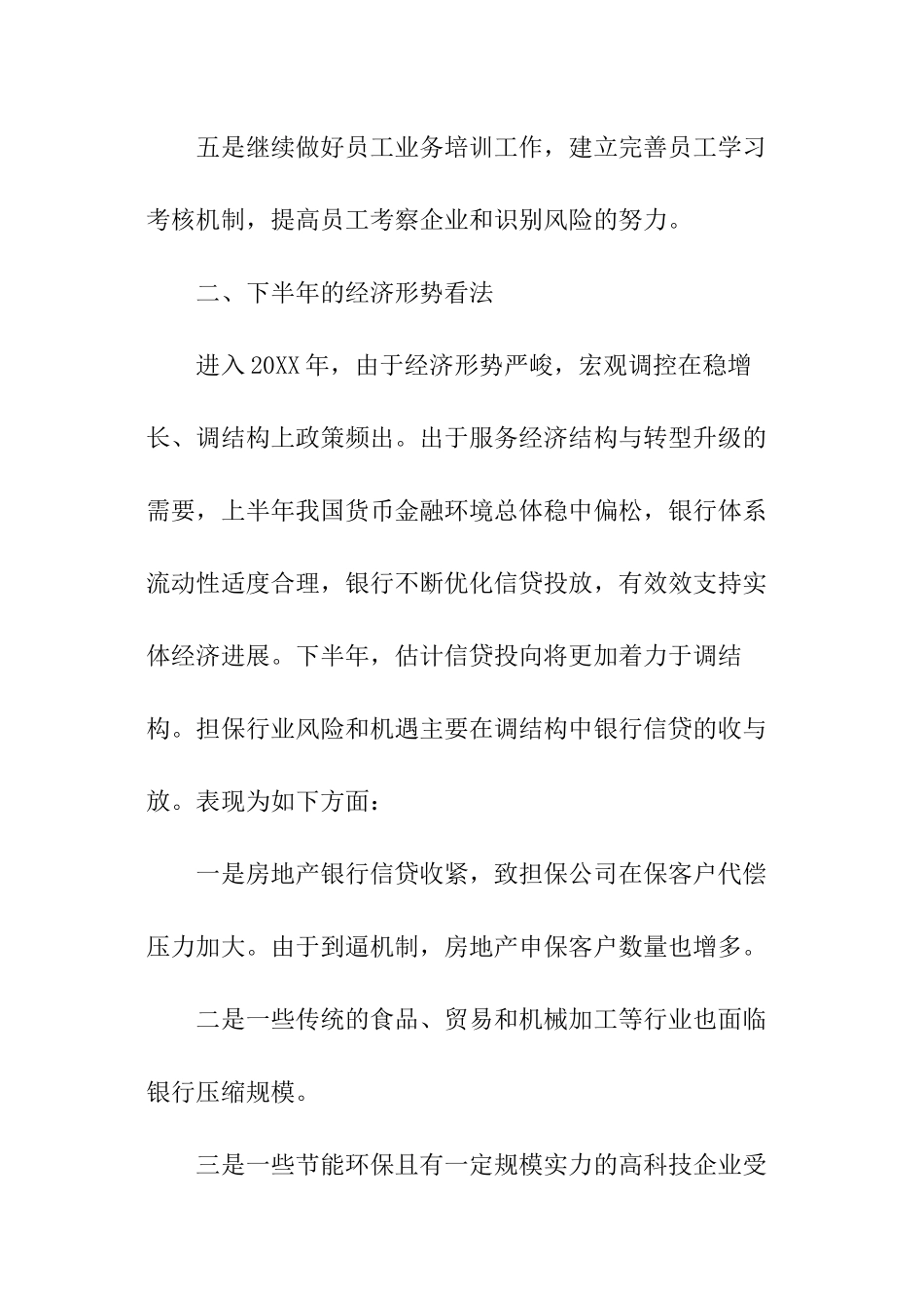 担保公司个人工作报告_第3页