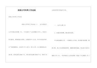 担保公司年终工作总结