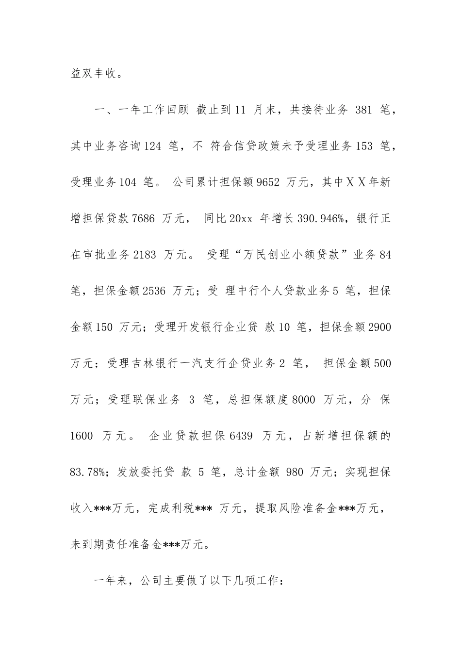担保公司的年度工作总结_第2页