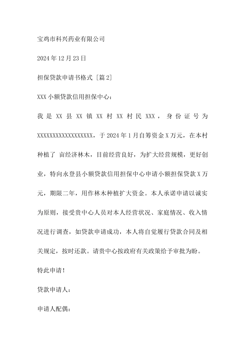 担保贷款申请书格式_第3页