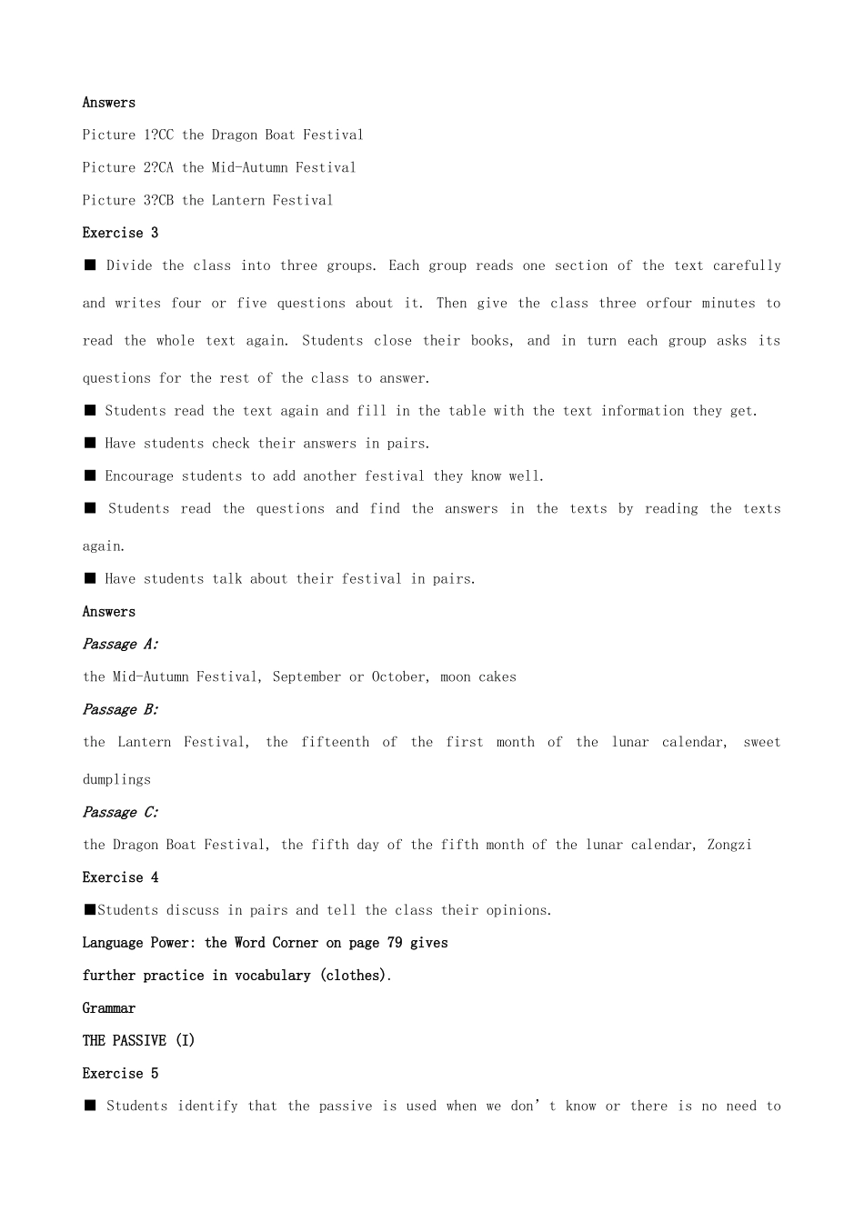 2012高中英语 Unit3 lesson 1 Chinese Seasonal Festivals教案 北师大版必修1_第2页