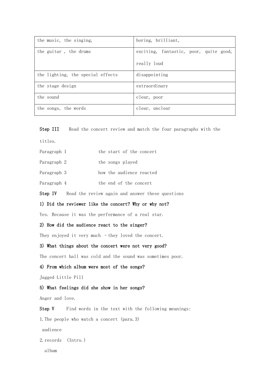 2012高中英语 Unit5 lesson1 Performance精品教案 北师大版必修2_第2页