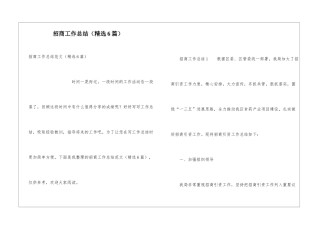 招商工作总结