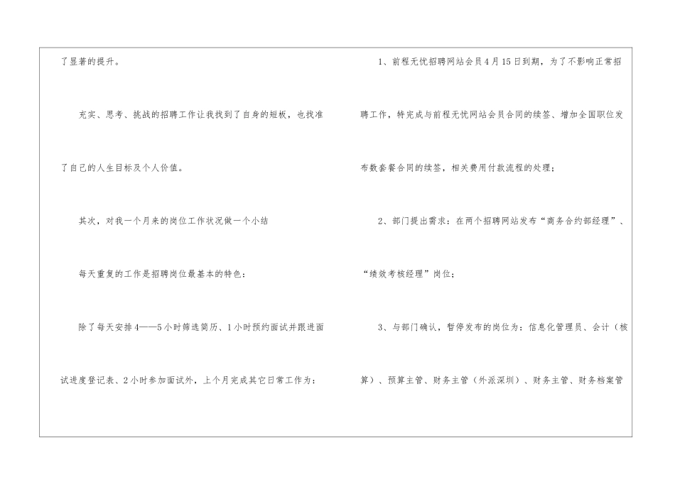 招聘月度工作总结_第2页