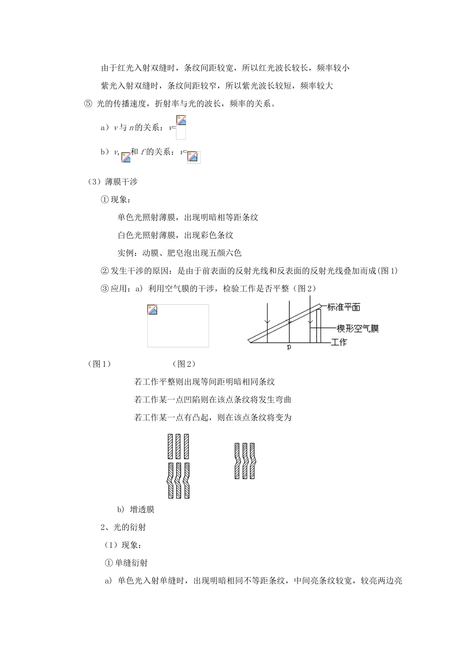 2012高考物理知识要点总结 光的波动性光的核子性教案_第2页
