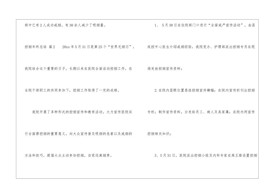 控烟年终总结集锦六篇_第3页