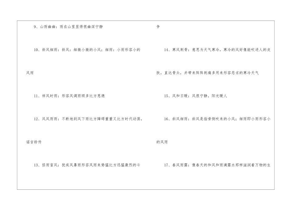 描写天气的四字词语300个_第2页