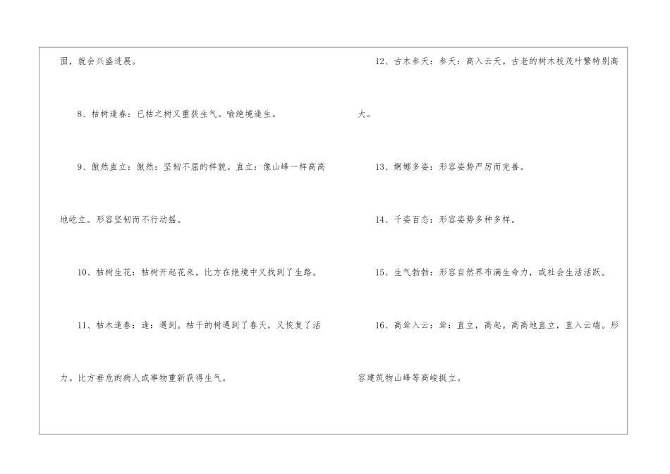 描写树的四字词语250个_第2页