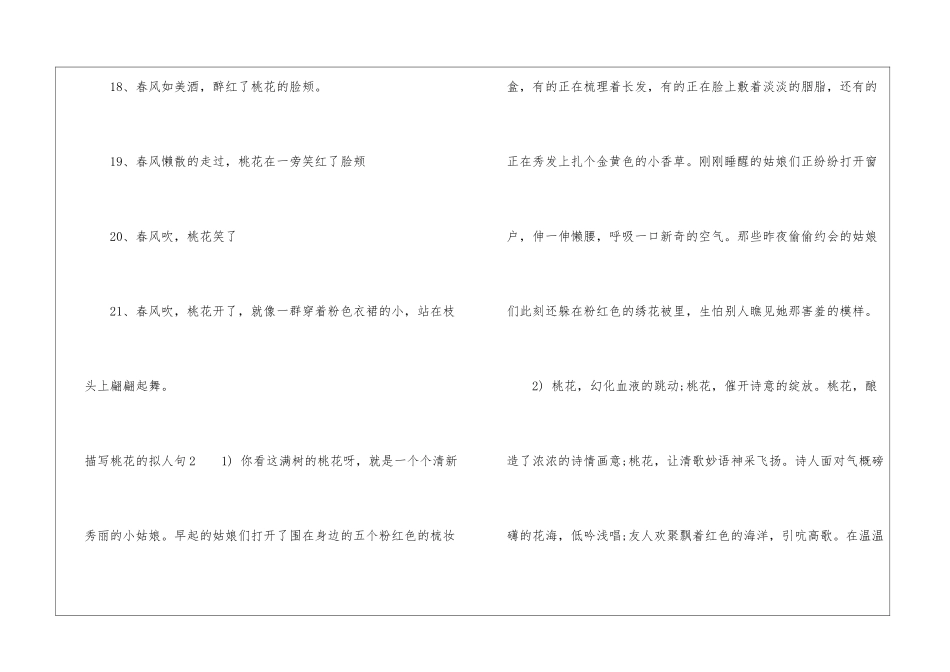 描写桃花的拟人句4篇_第3页