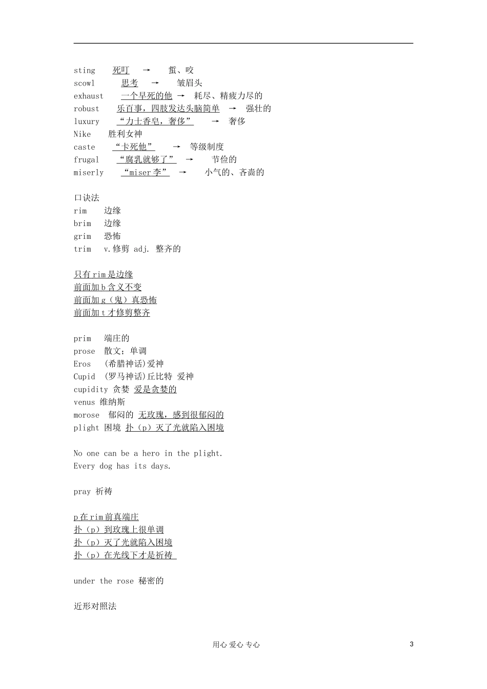 2012高考英语总复习 6000英语单词速记学案_第3页