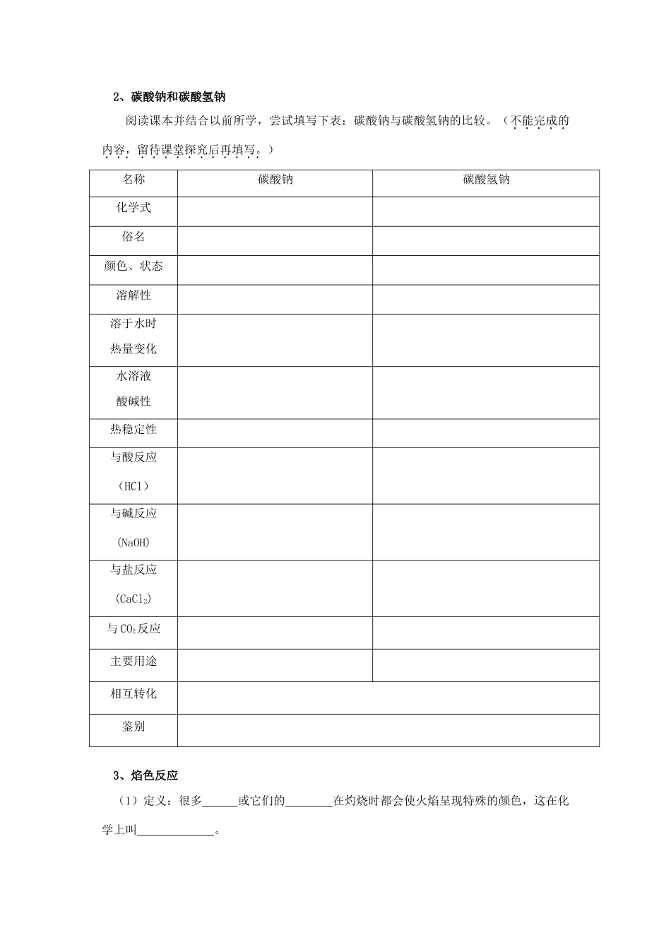 2013-2014学年高中化学 第3章 第2节 几种重要的金属化合物 第1课时 钠的重要化合物学案 新人教版_第2页