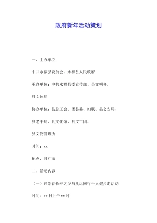 政府新年活动策划