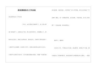 政法委综治办工作总结