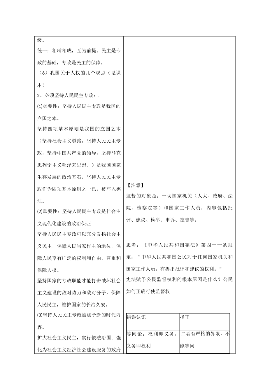 2013学年高中政治 第一课《生活在人民当家做主的国家》精品学案 新人教版必修2_第3页