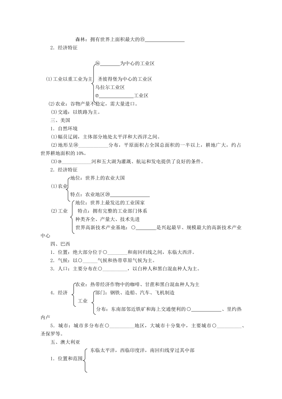 2013届高考地理 区域地理部分精品学案4 鲁教版_第2页