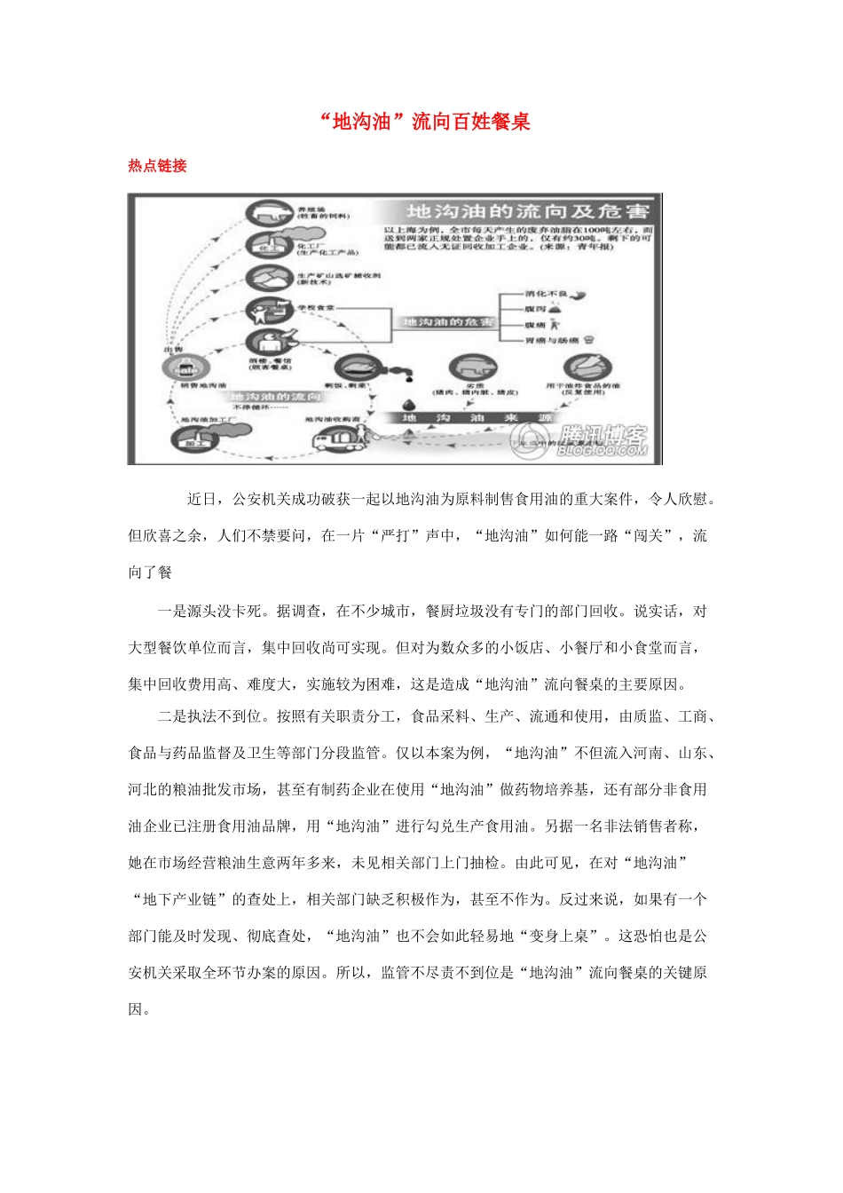 2012高考政治 热点 地沟油 素材_第1页