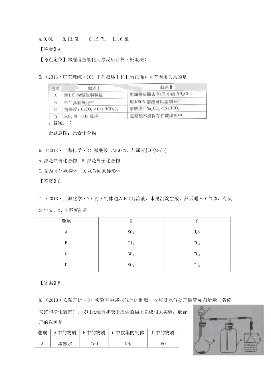 2013年高考化学 考点讲解16 氮及其化合物_第2页