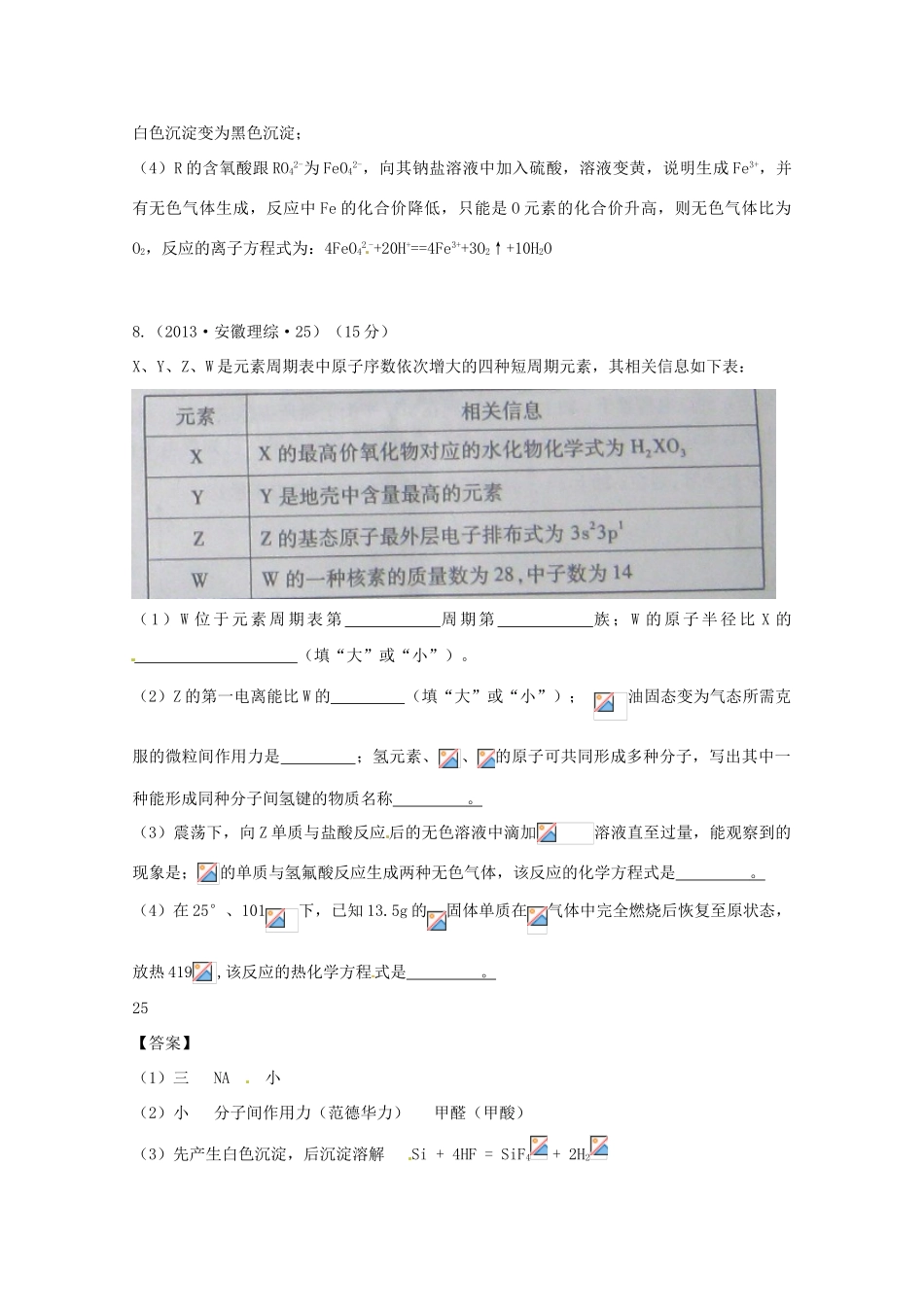 2013年高考化学 考点讲解23 物质结构与性质_第3页