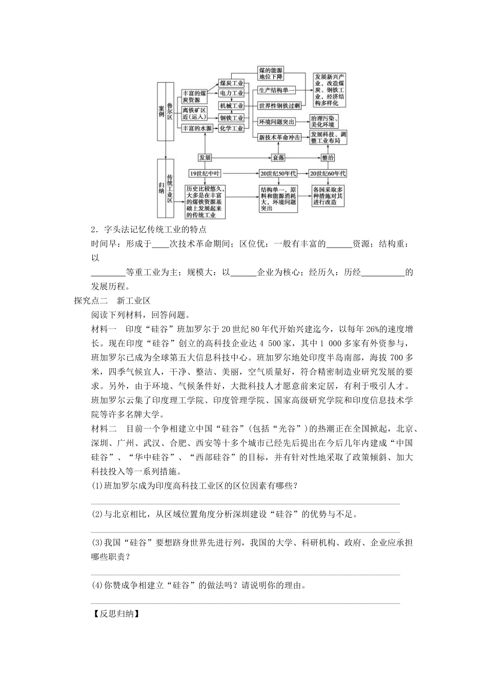 2013届高考地理一轮复习 传统工业区和新工业区学案 鲁教版_第3页