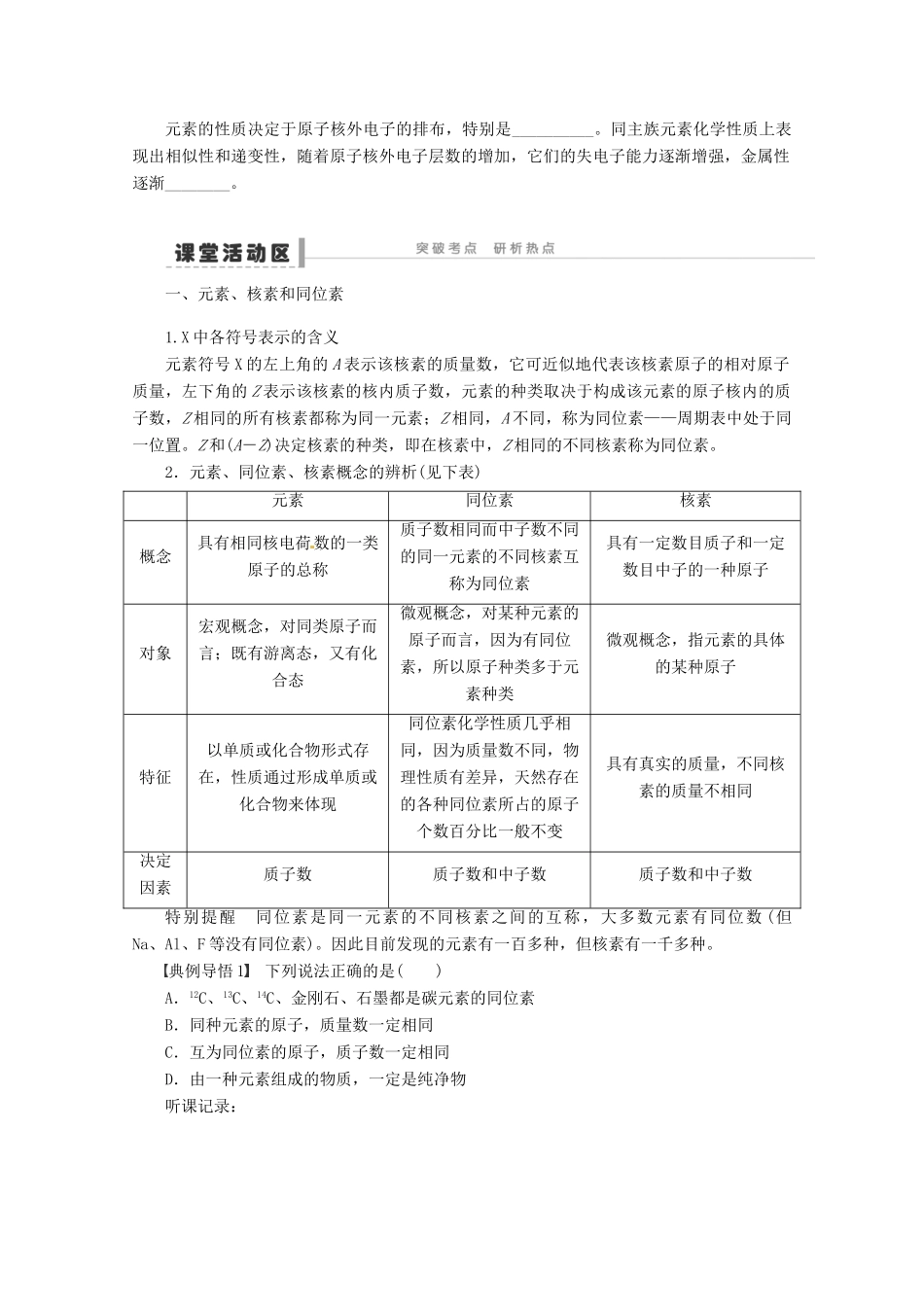 2013年高考化学 总复习学案23 原子结构_第3页