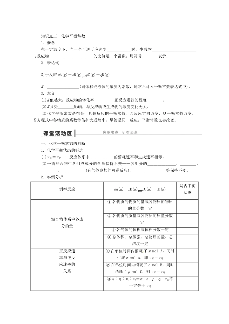 2013年高考化学 总复习学案36 化学反应的方向和限度_第3页