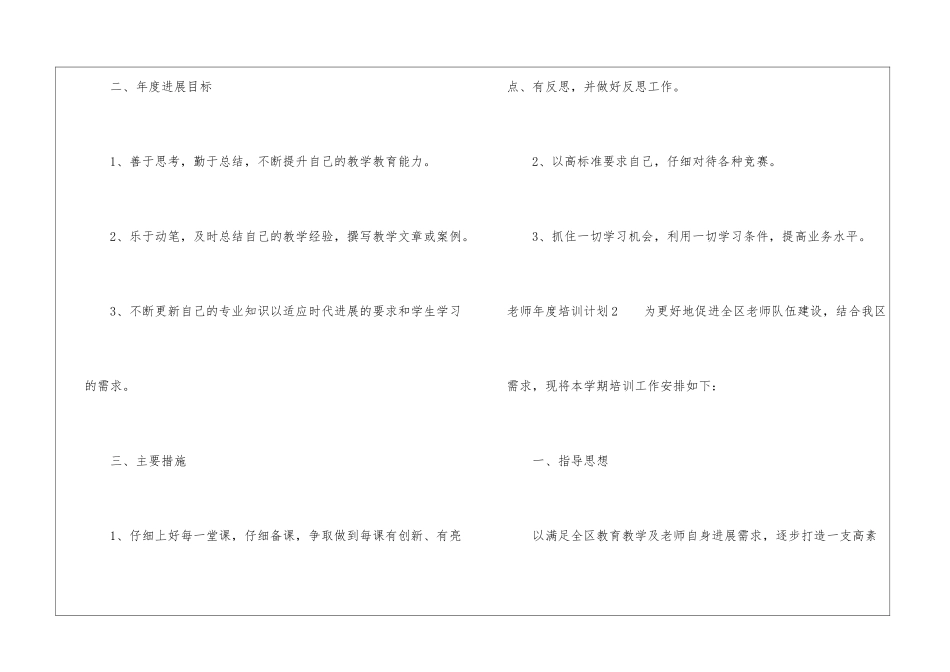 教师年度培训计划15篇_第2页