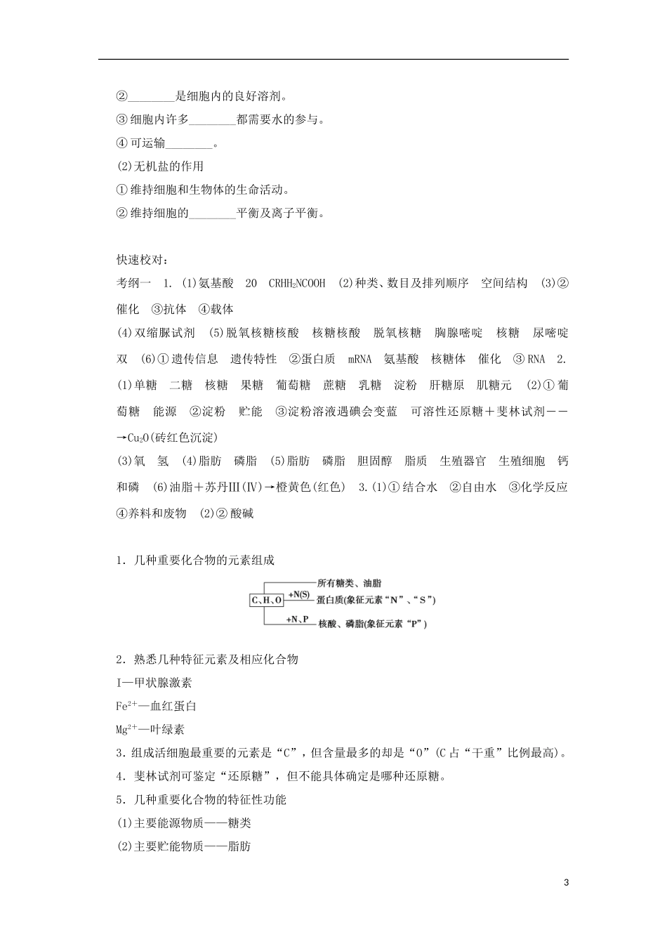 2013届高考二轮复习全攻略 第四部分《回归教材本源防丢分》学案 新人教版_第3页
