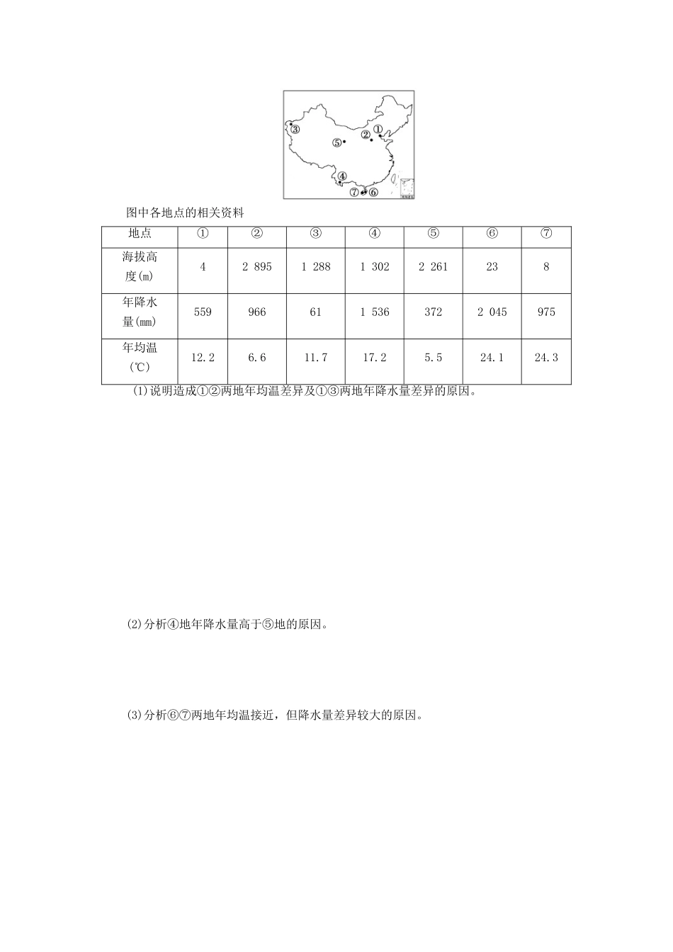 2013届高考地理一轮复习 区域地理部分中国自然地理概况学案 鲁教版_第3页