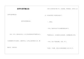 教师年度师德总结