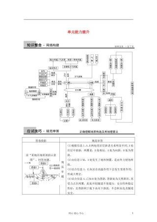 2013届高考地理一轮复习教案 从地球圈层看地理环境 单元提升 鲁教版