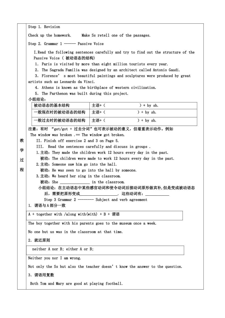 2013年春高中英语 Module1 Period 3  Grammar 1 & Grammar 2教案 必修3 新课标_第2页