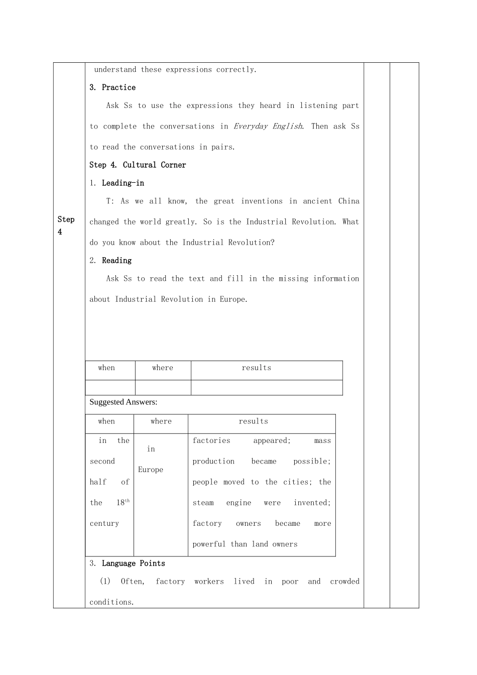 2013年春高中英语 Module5 period 4 Listening and Vocabulary, Everyday English,Cultural Corner, Speaking教案 必修3 新课标_第3页