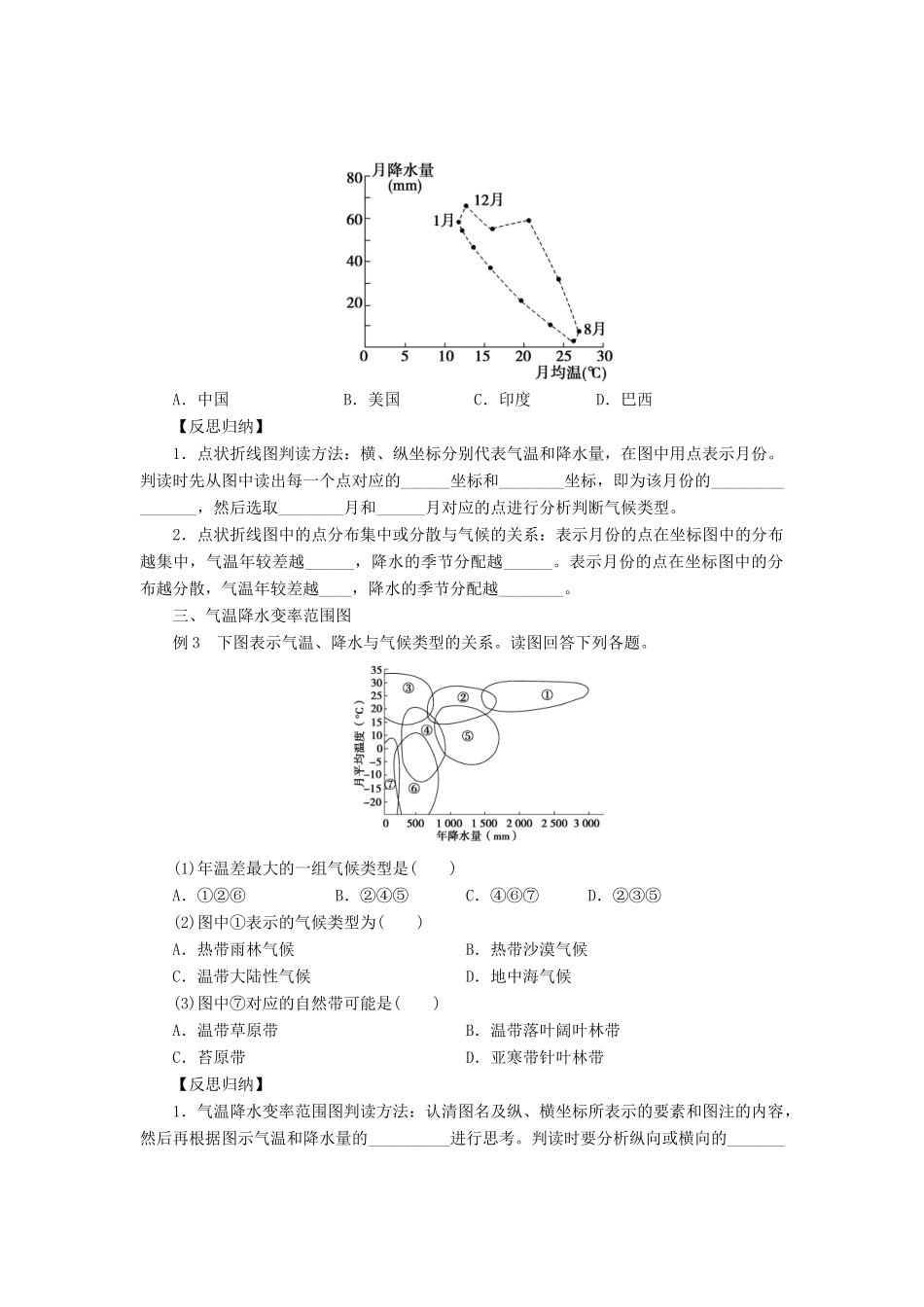 2013届高考地理一轮复习学案 气候类型的判读 鲁教版_第2页