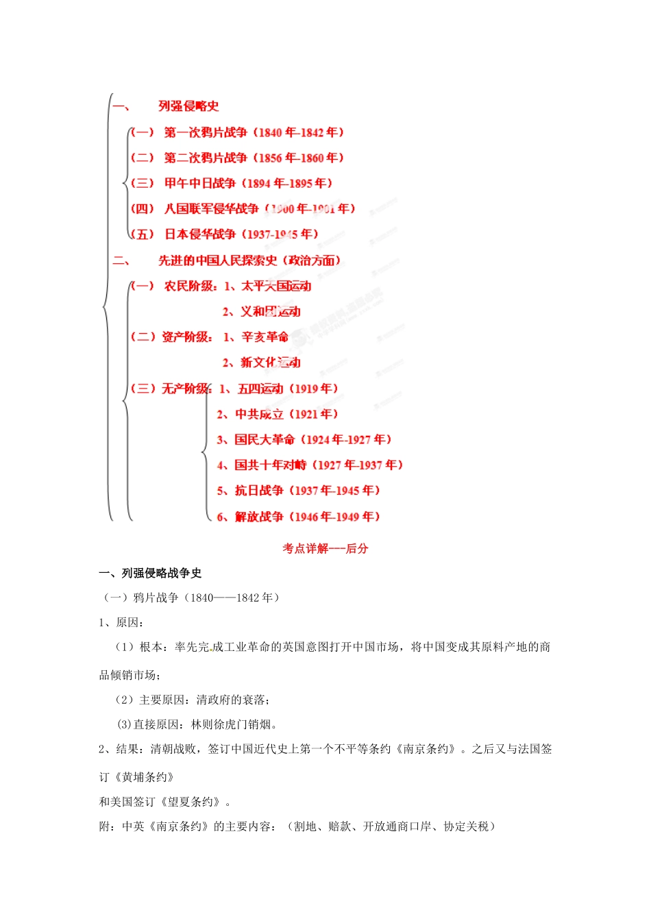 2013年高考历史一轮复习 专题04 近代中国的民主革命学案（教师版）_第2页