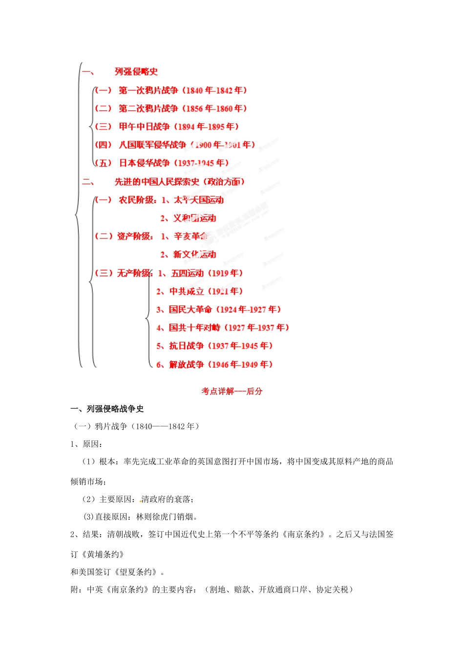2013年高考历史一轮复习 专题04 近代中国的民主革命学案（学生版）_第2页