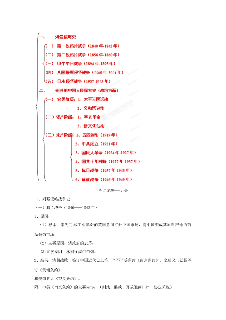 2013年高考历史一轮复习精品学案 专题04 近代中国的民主革命（教师版）_第2页