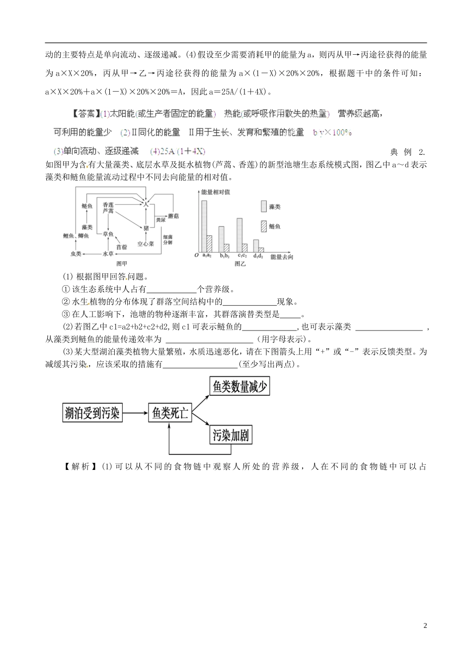 2013届高考生物复习夺标学案 非选择题题型解法指导 2.4 生态类提分技巧 新人教版_第2页