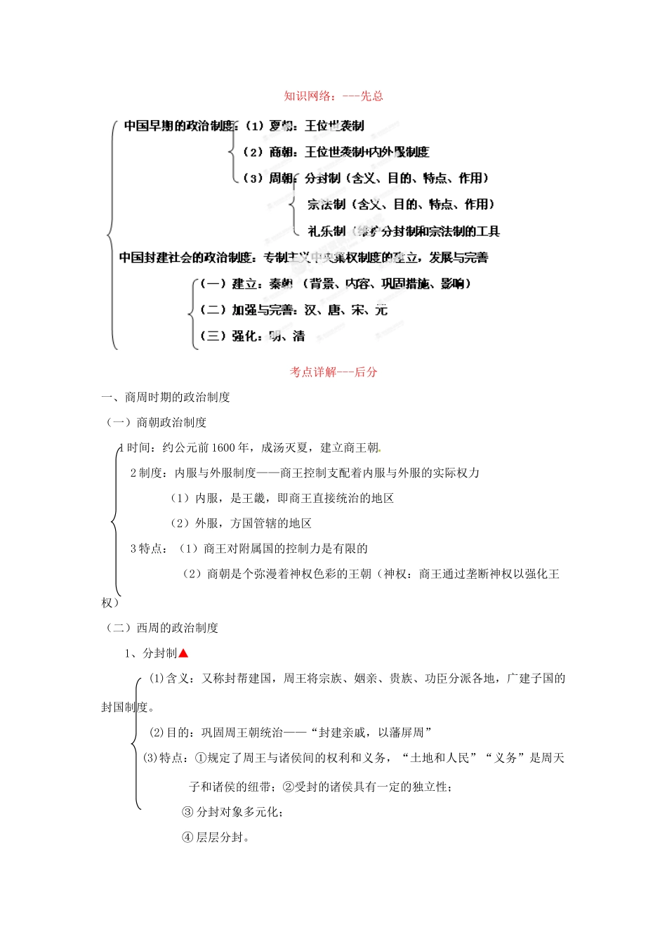 2013年高考历史一轮复习学案 专题01 古代中国的政治制度（学生版）_第3页