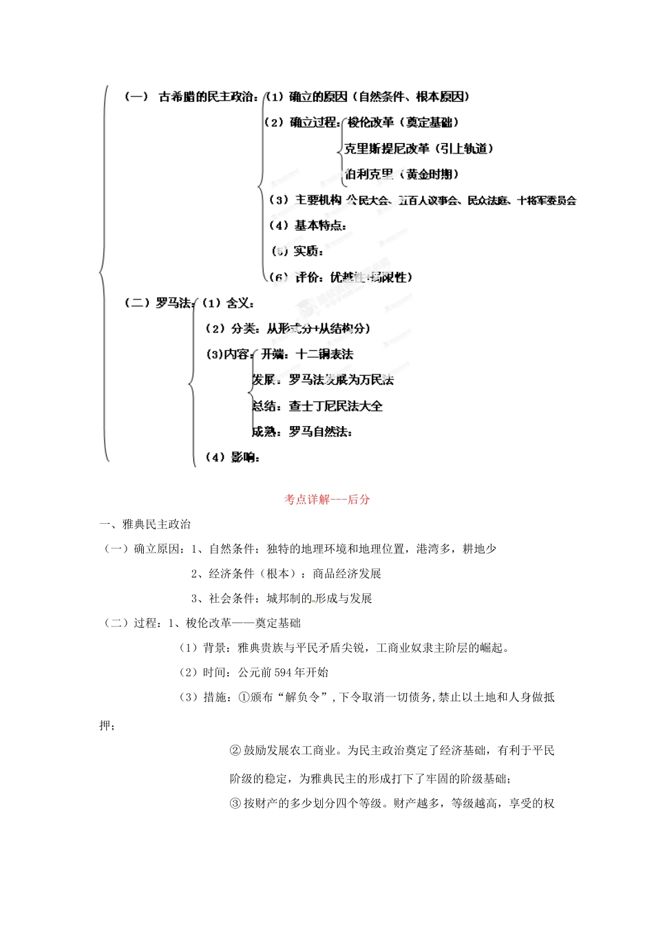 2013年高考历史一轮复习学案 专题02 古希腊古罗马的政治制度（教师版）_第2页