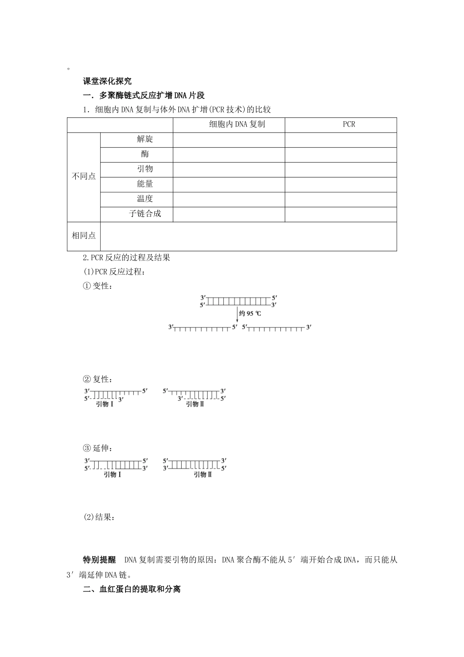2013届高考生物起点一轮复习 第十一单元 DNA和蛋白质技术学案_第2页