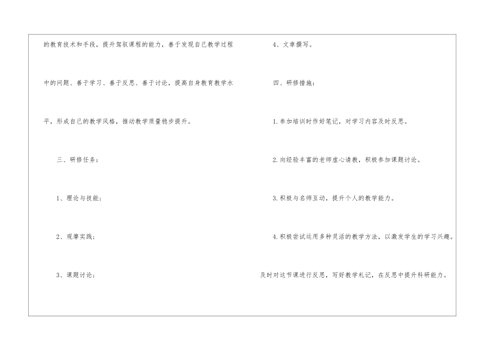 教师研修计划_第2页