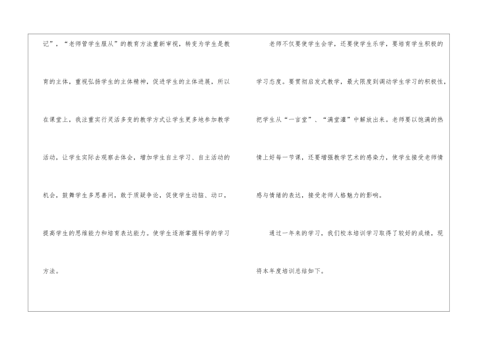 教师继续教育培训总结_第2页