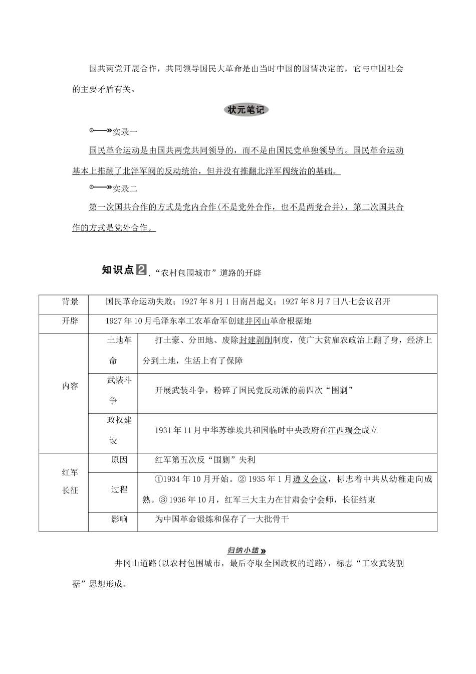 2013届高考历史一轮复习 第6课时新民主主义革命精品学案 _第3页