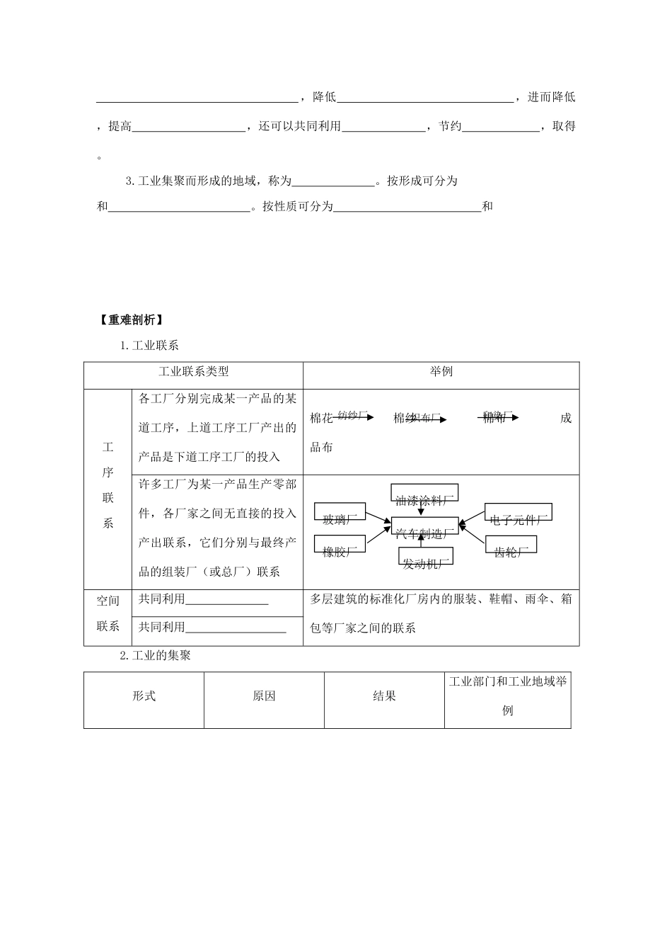 2013年高中地理 第四单元第二节《工业地域的形成》全册教学案 新人教版必修1_第2页