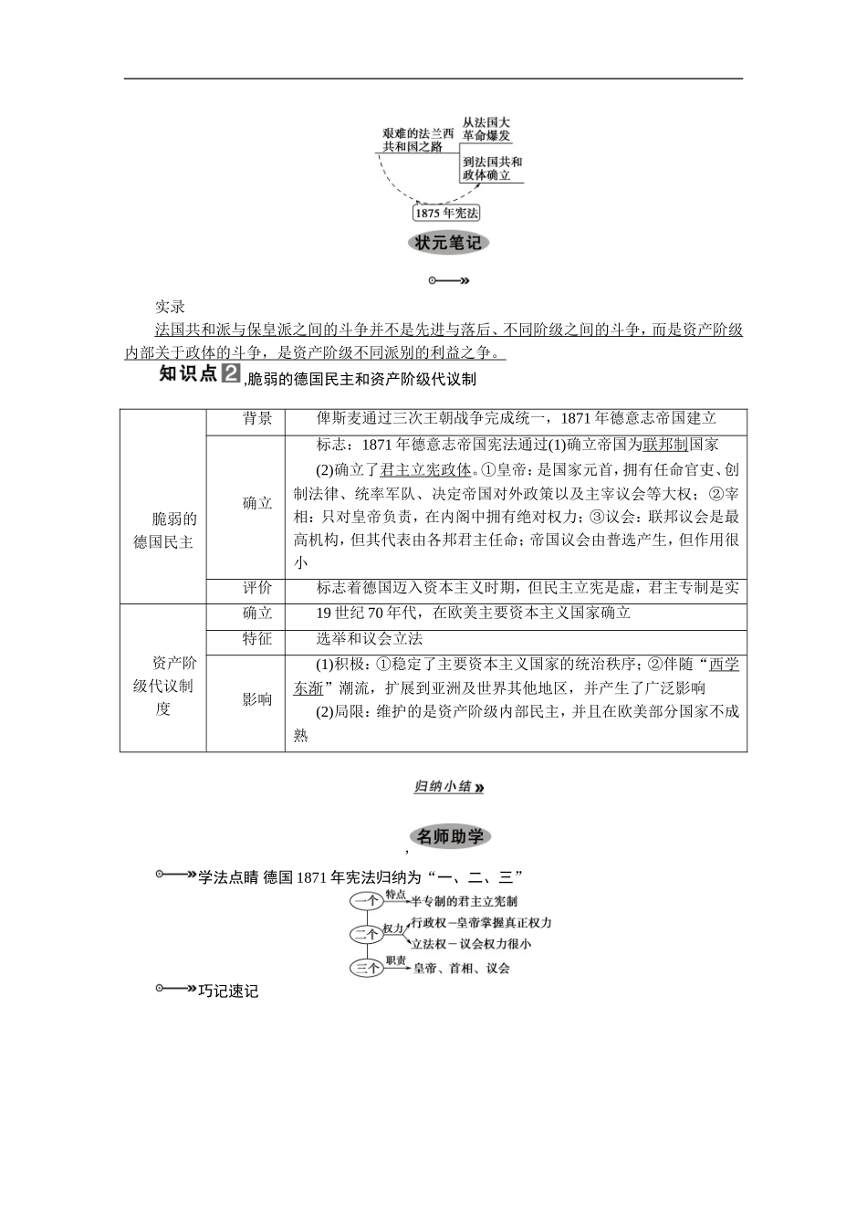 2013届高考历史一轮复习 第12课时近代西方民主政治的扩展精品讲义 新人教版必修1_第2页