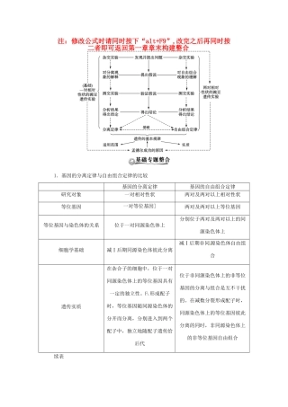 2013届高考生物总复习单元整合复习教案7 新人教版