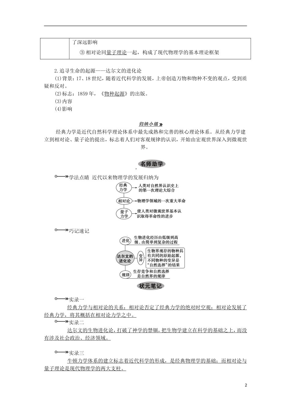 2013届高考历史一轮复习 教师用书 第35课时 近代以来科学技术的辉煌 新人教版必修3_第2页