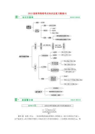 2013届高考物理 考点知识总复习教案61