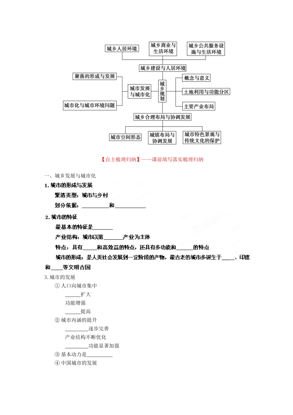 2013年高考地理一轮复习精品学案 专题41 选修4 城乡规划教学案（学生版）_第2页