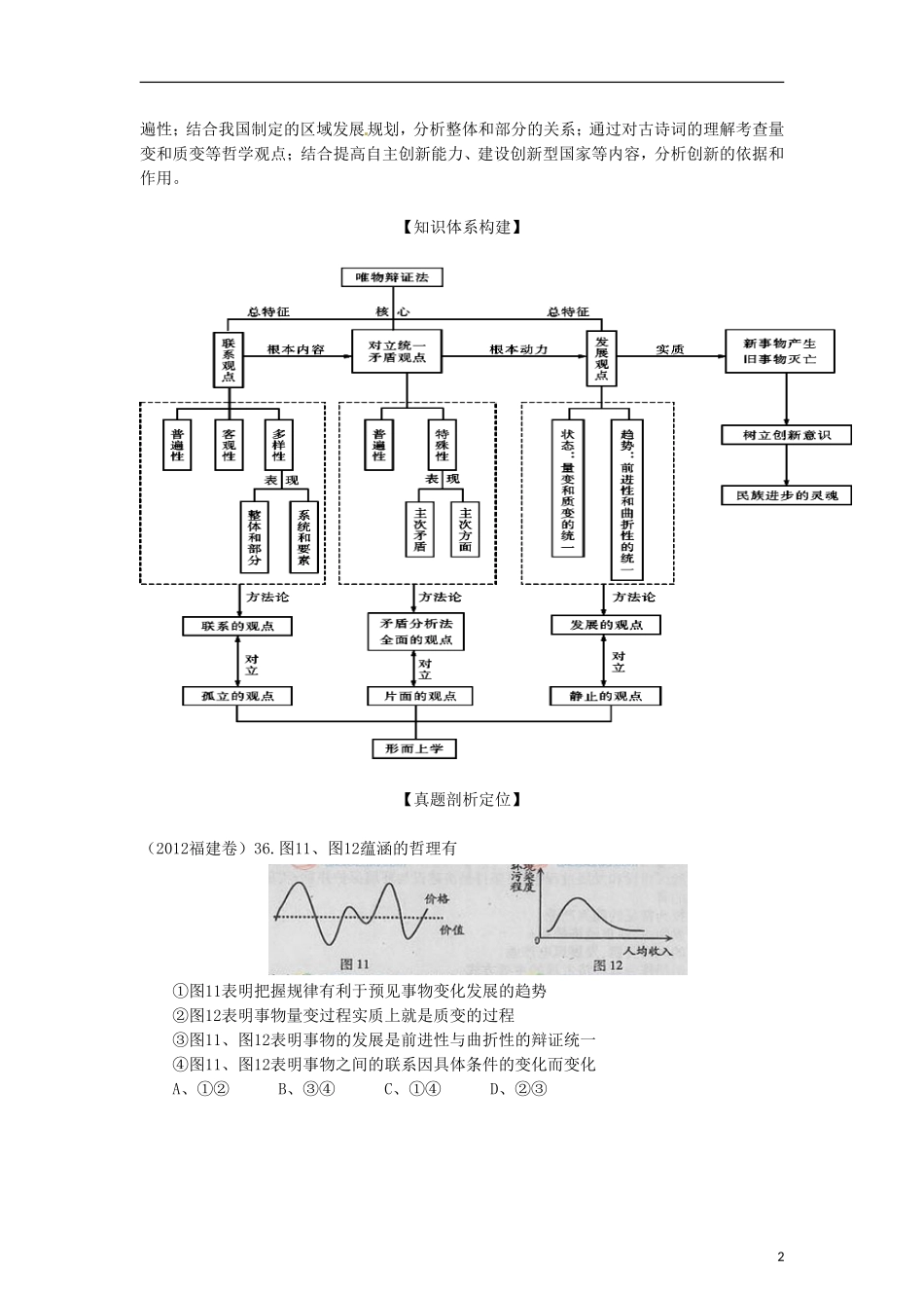 2013年高考政治二轮复习精品资料专题15 思想方法与创新意识（教师版）_第2页